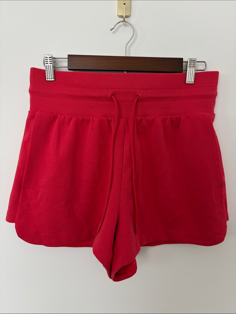 Old Navy Red Extra High Waist Athletic Drawstring Shorts